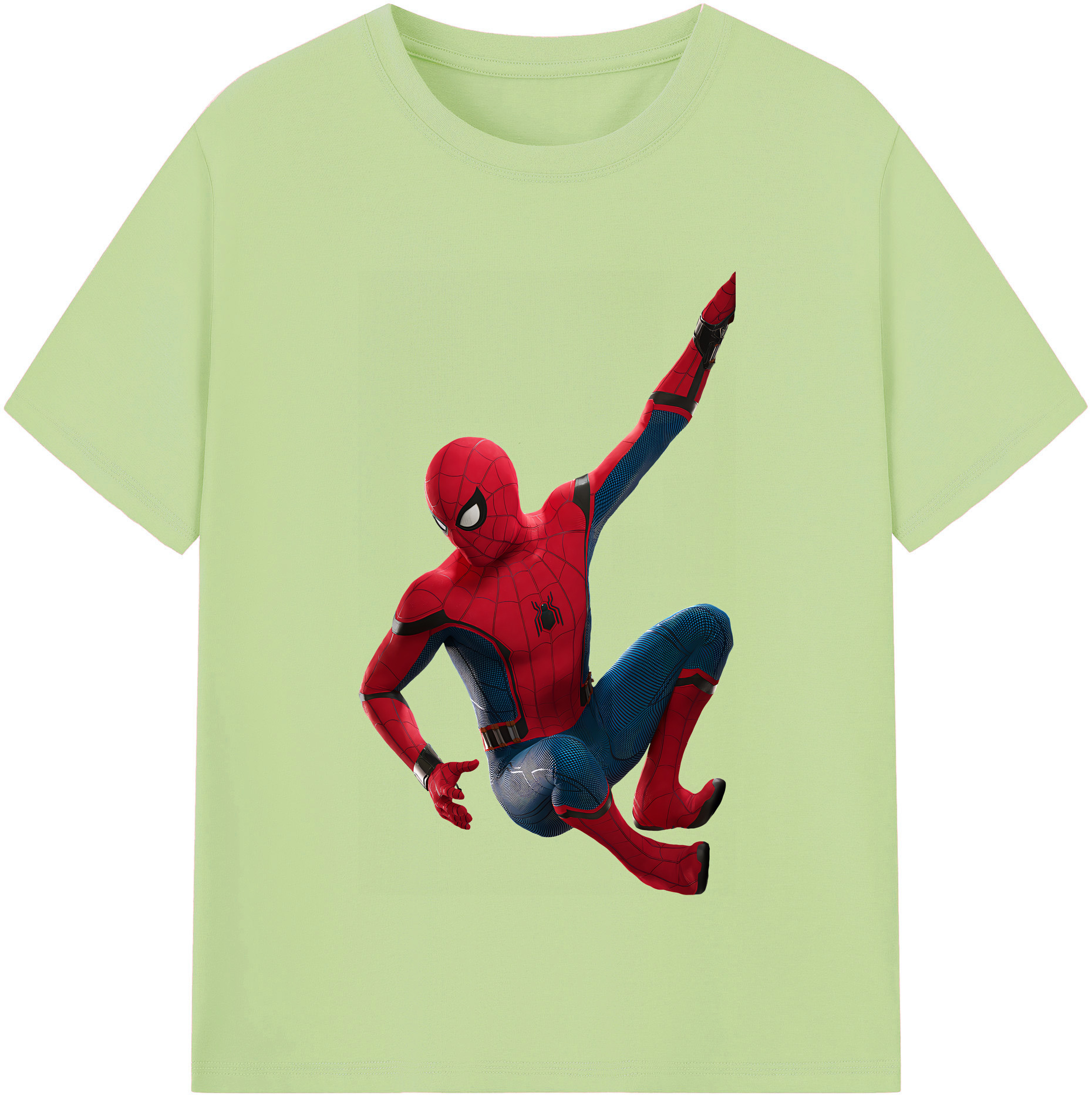 （画像用） Spider Man スパイダーマン 綿100％半袖Tシャツ（フロントプリント）